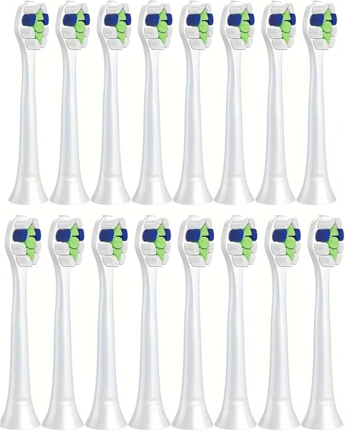 Compatible for Ph Soni Care W2 Optimal White H6063/67 Replacement Brush Heads Diamond Clean 3 6 9 Series Electric Toothbrush(16PCS)