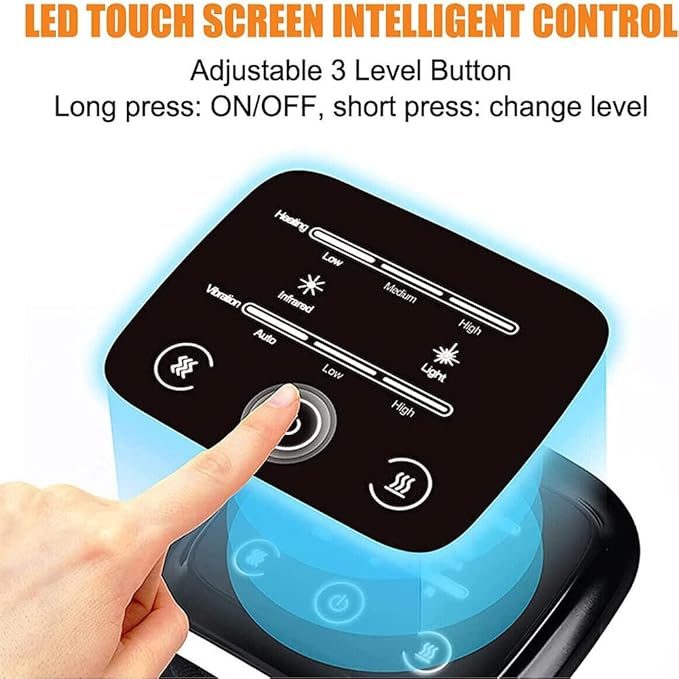 Kneemedy – Natural Knee Pain Relief Device Cordless Knee Bliss Red Light Massager with Infrared Heat Vibration Massage Compression Led Screen (1Set)