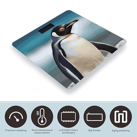 Cute Penguin Bathroom ScaleHighly Accurate Digital Weighing Machine for People Bright LED Display Weight Scale for The Aldult Home Use