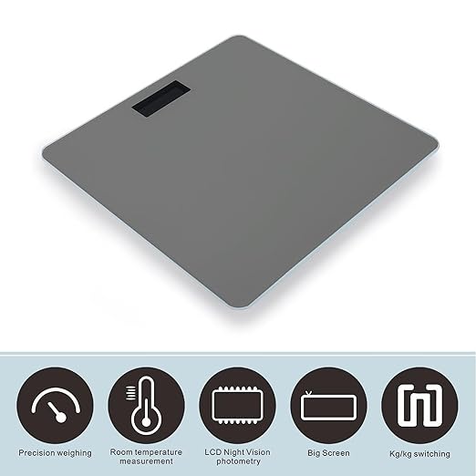 Smart Scale for Body Weight Automatic Switch Digital Bathroom Weighing Scale Grey
