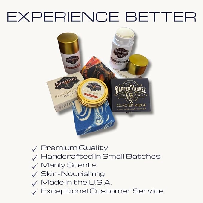 Dapper Yankee Rodeo Man Men's Deodorant - Long-Lasting Aluminum-Free Natural Deodorant for Men - Paraben-Free Baking Soda Free - Will Not Stain Clothes