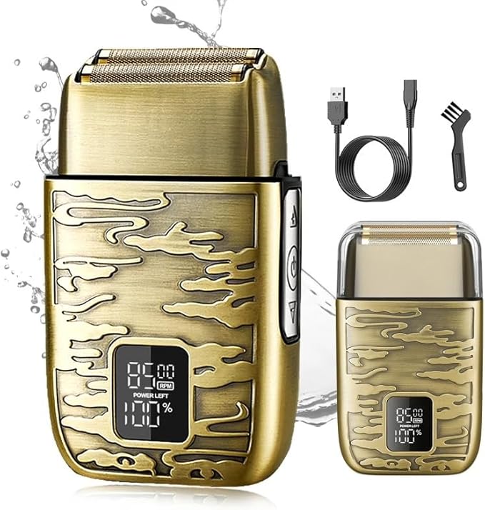 Electric Razors for Men All Metal Digital Display Men's Electric Shaver Full Body Washing Household Electric Razor Hair Salon Bald Hair Clipper