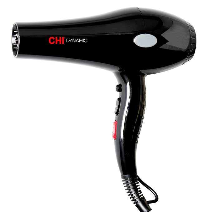 CHI Dynamic Hair Dryer Blow Dryer for Smooth &amp Voluminous Hair Comb-Attachment &amp Air Concentrating Nozzle for Faster Styling Low Noise