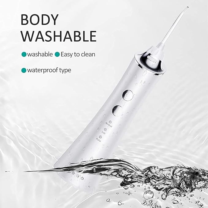 Water Flosser for Teeth Professional Water Teeth Cleaner Picks with 3 Modes &amp 5 Jet Tips for Braces Gums IPX7 Waterproof 150ml Detachable Tank for Home Travel