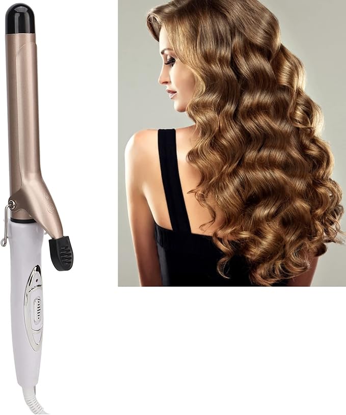25mm Curling Iron Hair Curling Wand 1-Inch Ceramic Curling Iron Produces Soft Waves for Use on Medium and Long Hair (US)