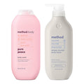 Bundle of Method Pure Peace Body Wash 18 oz (Pack of 1) + Method Simply Nourish Body Lotion 14 oz (Pack of 1)