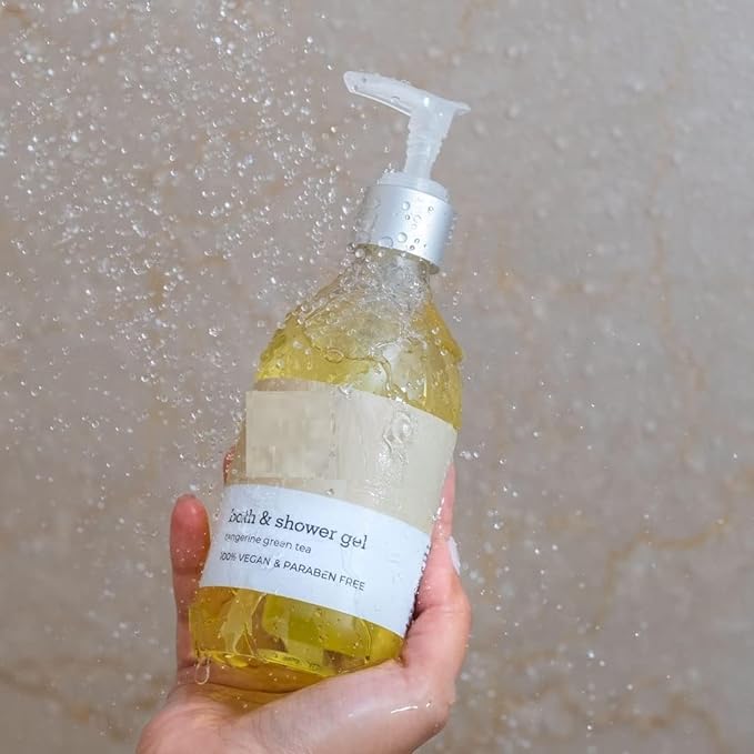 NS Five Elements Refreshing Shower Gel | Long Lasting Freshness | Enriched with Tangerine and Green Tea | Paraben Free | Gentle on Skin |100% Vegan Body Wash | 300ml