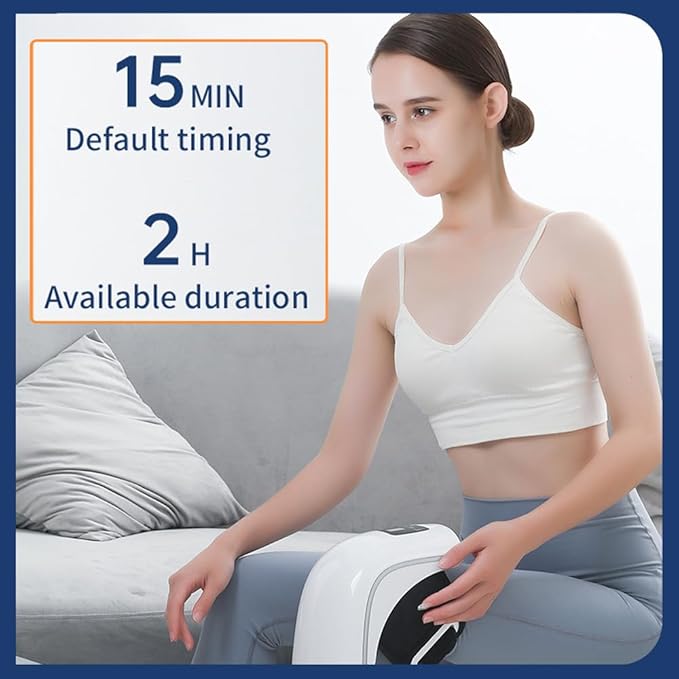 DTOKO Knee Massager -Large Screen Adjustable Temperature Cordless Knee Massagers with Heat and Vibration Portable Wearable Knee Massager Easter Women’s Day Gift for Mon - Gray