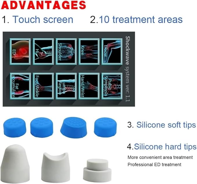 Professional ED Shockwave Therapy Machine Muscle Pain Relief Massager for Massage Body-Shaping for Neck Back Shoulder Foot