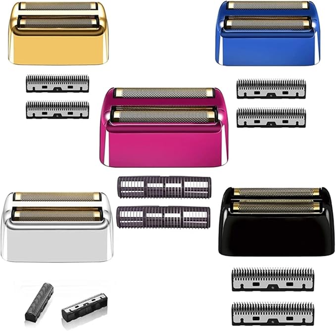 Replacement Foil and Blades Set Compatible for BaByliss PRO Barberology Cordless Metal Double Foil Shaver FXFS2(Silver)