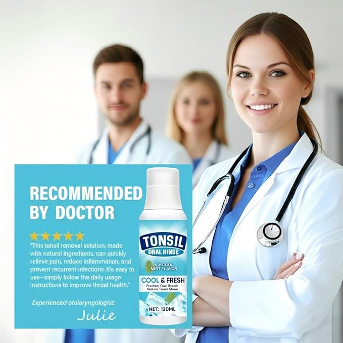 Tonsil Stone Mouthwash Fresh Breath Oral Rinse for Tonsil Stone Removal and Prevention Alcohol Free Mouth Wash Treatment Eliminates Bad Breath - 3 Count Mint Flavor