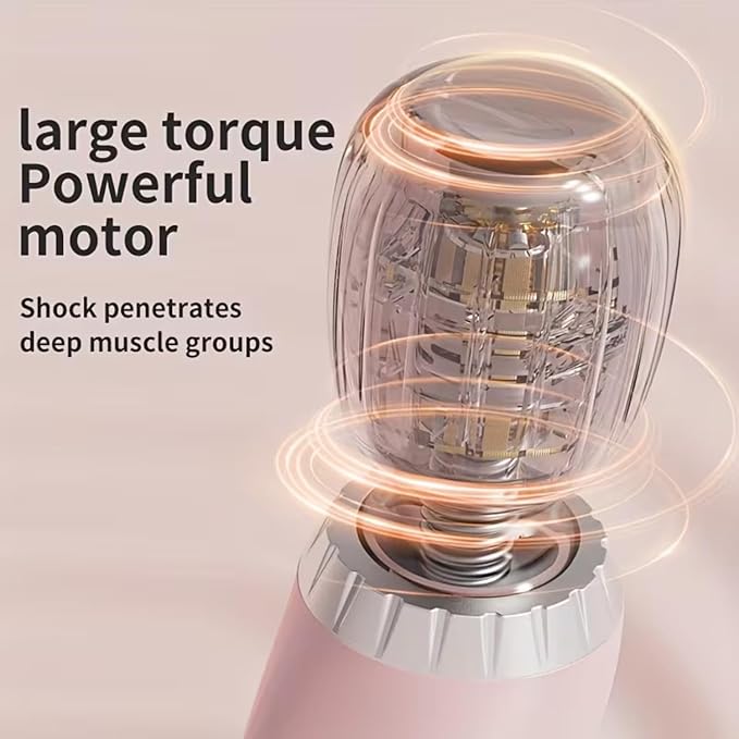 Labnique Handheld Massager 10 Massage Modes Cordless Waterproof Electric Back Massager Portable Muscle Recovery Tool Pink