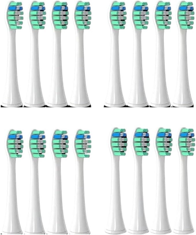 Compatible for 16 Pcs Toothbrush Brush Head Replacement Heads HX3/HX6/HX9 Series HX3210/3211/6150/6500/6510/6530/9342/6730(16p2)