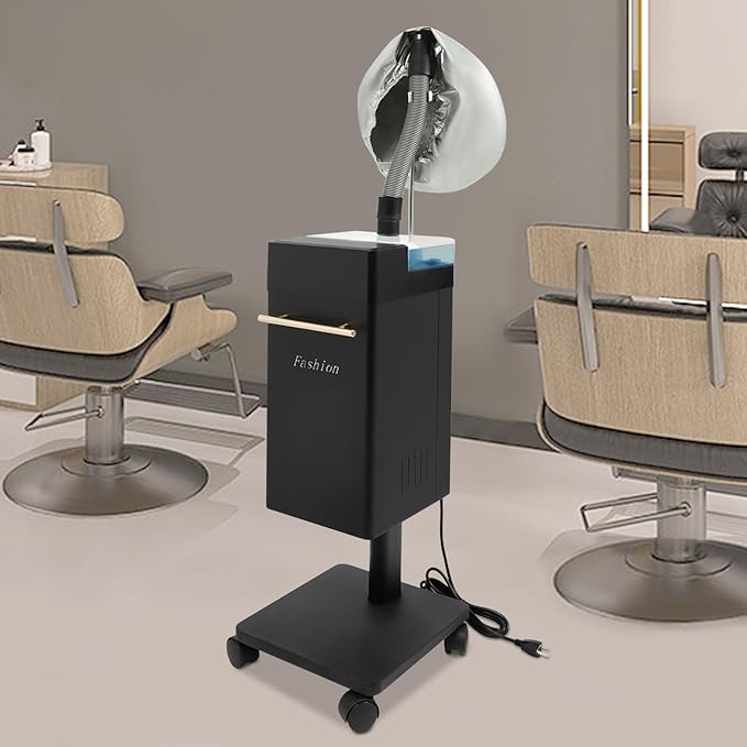 650W Professional Hair Steamer Multifunctional Nano Steamer for Hair 110V Stand up Hair Steamer for Deep Conditioning (Black)