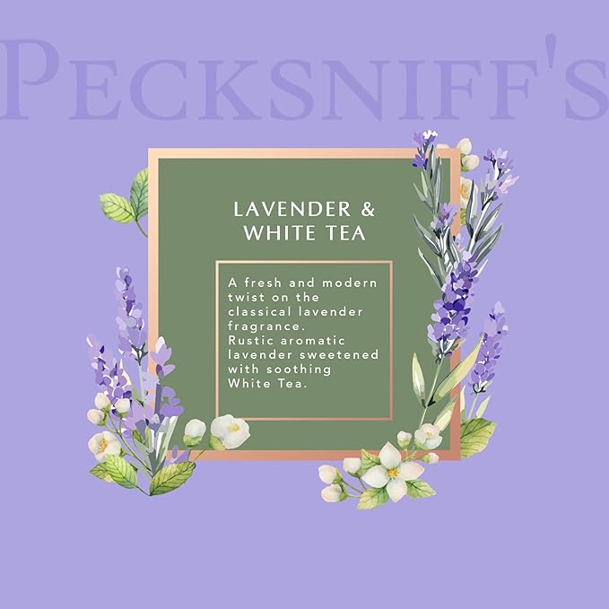 Pecksniff's 33.8 Fluid Oz Shower Gel (Lavender &amp White Tea) - Gentle Cleanser for Sensitive Skin - Moisturizing &amp Hydrating - All Natural Cruelty Free Body Wash - Vitamin B Enriched Body Wash