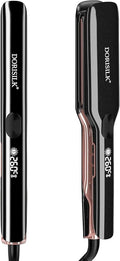DORISILK 500 Degree Flat Iron 1 Inch &amp 1.75 inch Hair Straightener Set