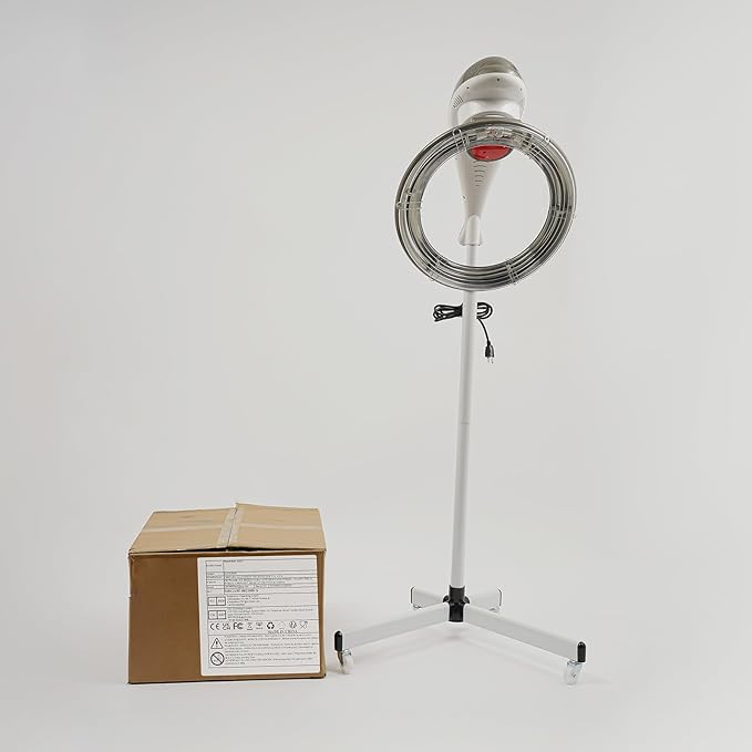 Stand Hair DryerProfessional Salon Orbiting Rotating Hair Processor with Infrared Technology360° Adjustable Height (61.81-70.08 inch)for Hair Dyeing Perm StylingHands Free Standing Dryer