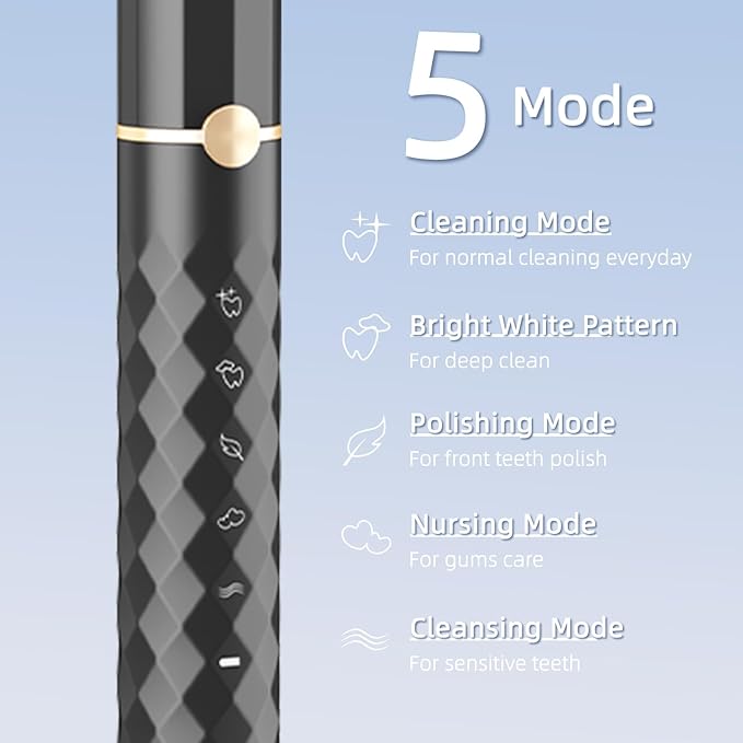 Water flosser+Electric Toothbrush Combination Set -5-Speed Sonic Electric Toothbrush 4-Speed Portable Water flosser Super Waterproof a Great Gift for Friends (Pink)