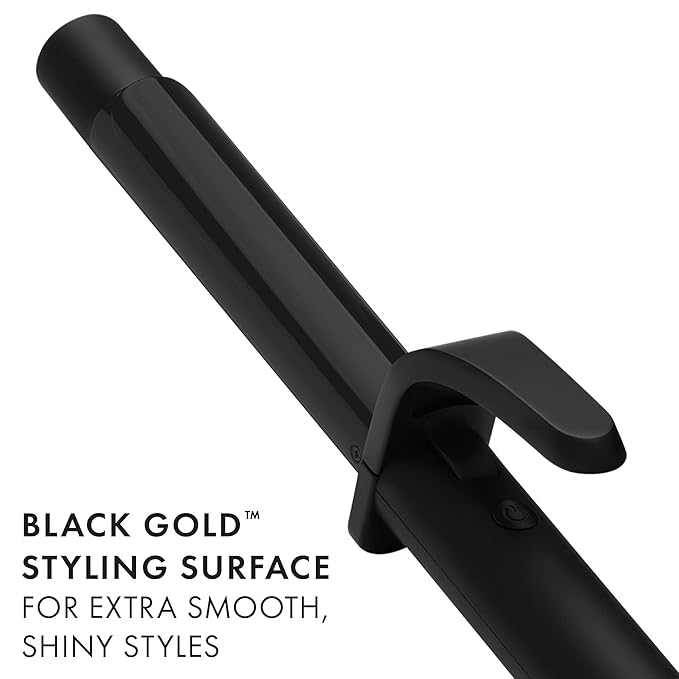 HOT TOOLS Pro Artist Black Gold 1 Inch Curling Iron - Stylist Preferred Curling WandCreates Defined Waves and Long-Lasting Results for Smooth &amp Shiny Styles(Pack of 6)