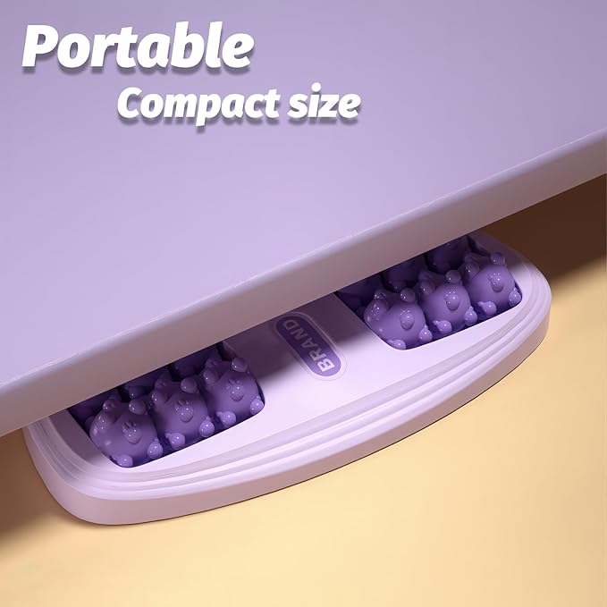 Portable Dual Foot Massage Roller - Deep-Tissue Foot Roller for Soothing Foots Discomfort Acupressure &amp Promoting Circulation - Under-Desk Travel Reflexology Tool (Green)