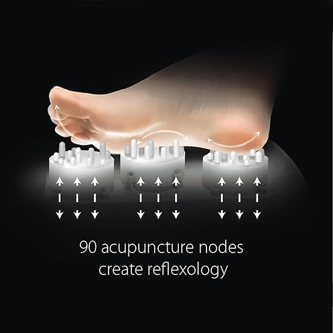 3-in-1 Foot Massager with Heat &amp Open Slipper Design - Shiatsu Kneading &amp Air Compression Acupuncture &amp Reflexology Black Feet Massager for Home Use Gifts for Women Men Mom and Dad