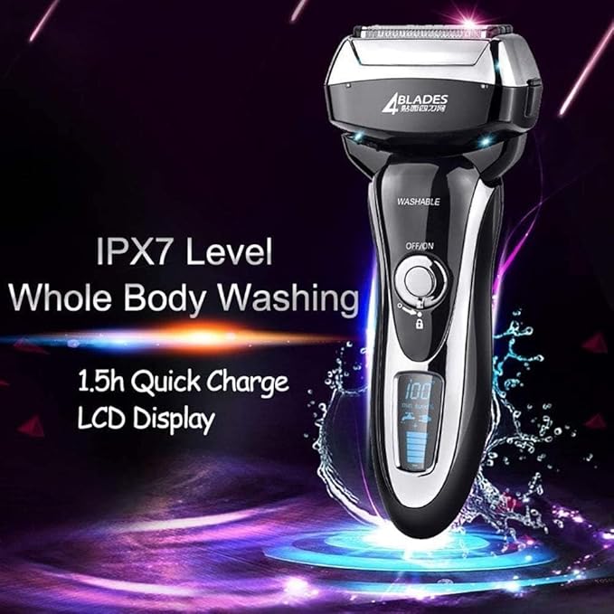Electric Razor for Men Electric Shaver with Precision Trimmer Rechargeable Wet &amp Dry Foil Shaver Clean &amp Washable