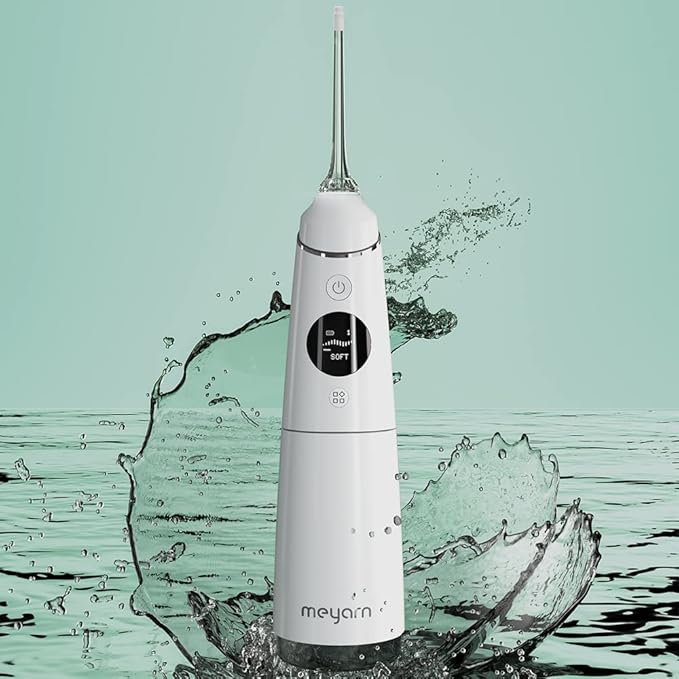 Professional Cordless Water Flosser 6Gear Professional Dental WaterFlosser with 3 Jet Tips Oral Care for Braces Bridges Care 350ML IPX7 Waterproof