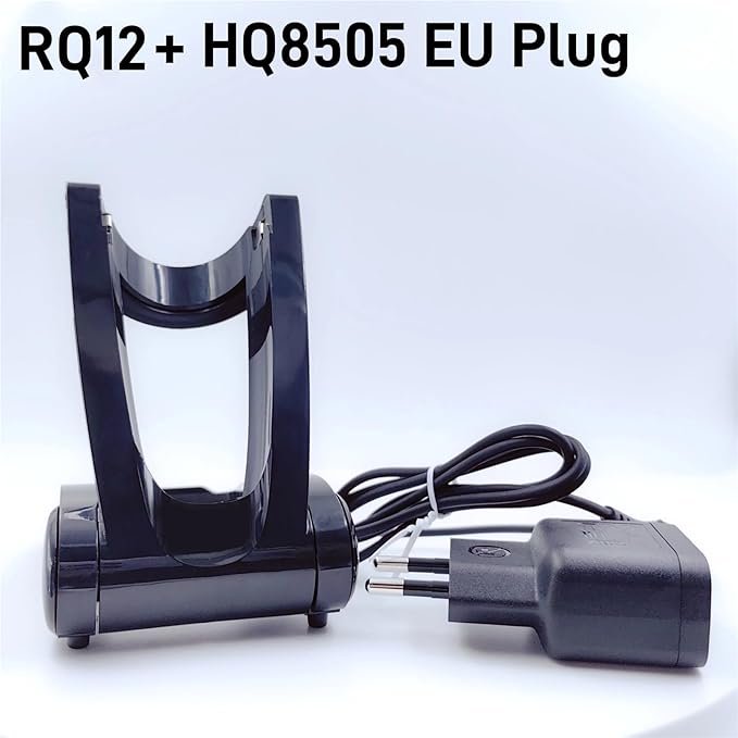 RQ12 Shaver Charging Stand Base And HQ8505 Power Cord ComboCompatible For Philips NorelcoSensoTouch 3D 1250X 1255X 1260X 1280X Electric Shaver Parts(EU Plug)