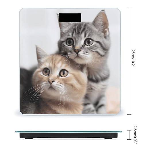 Cats Scale for Body Weight Safe Rounded Corners Tempered Glass Digital Bathroom Scale LED Display 400lb Capacity Weight Scales with High Precision Sensors