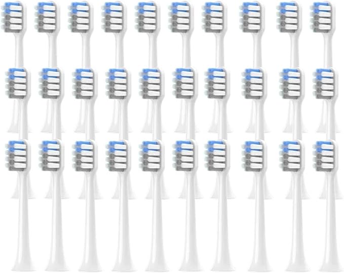 Compatible for XIAOMI MIJIA T200 Replacement Toothbrush Heads Electric Vacuum(T200 White-30pcs)