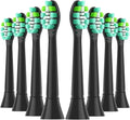 8pcs Replacement Toothbrush Heads Brush Head Compatible for Phips 4100 6500 6100 7500 5300(8pcs Green-Black)
