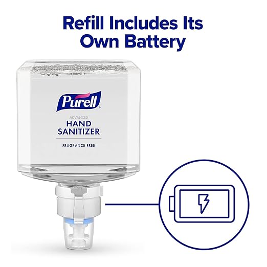 PURELL MESSENGER Floor Stand with ES8 Automatic Dispenser White (Pack of 1) - 7308-DS-SLV