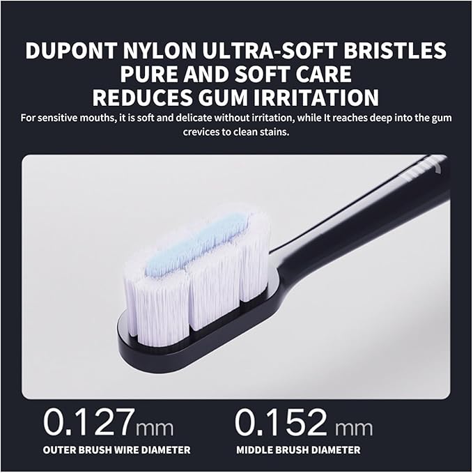 Compatible for Mijia Toothbrush Head T700 Sonic Electric Waterproof Soft Health Replacement Bristles 2/4/6Pcs(4pcs)