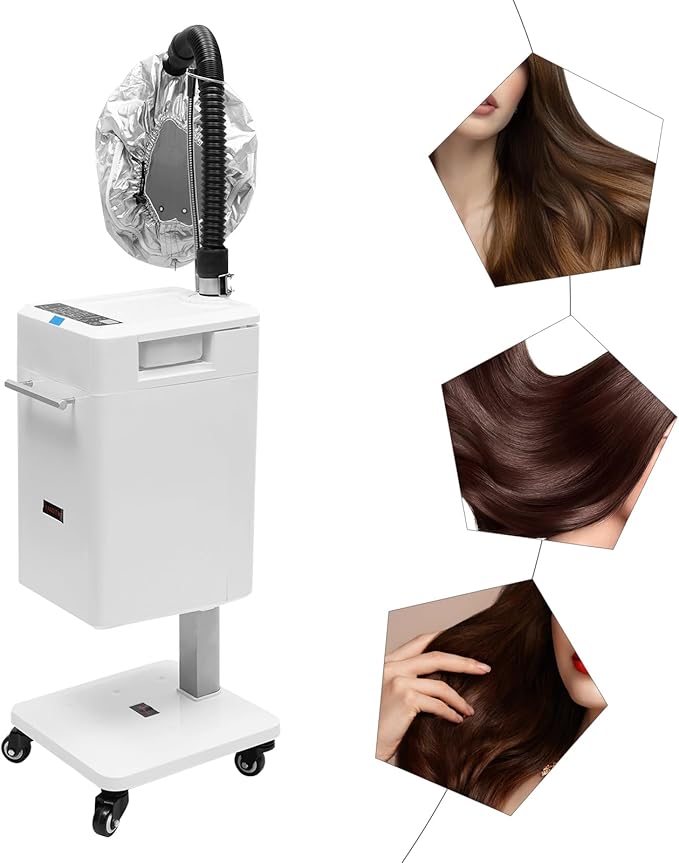 Professional Vertical Salon Hair Steamer 110V 500W Vertical Nano Hair Steamer Hair Color Processor with Smart Touch Control Display Salon Salon Spa Equipment Anion Hair Color Processor