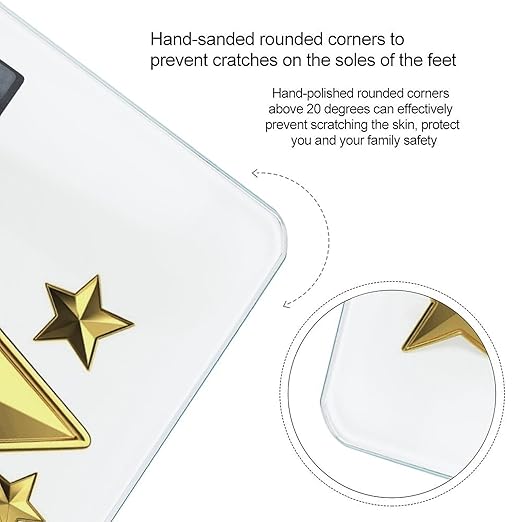 Gold Star Weight ScaleClear LED Display Bathroom Digital Weighing ScaleTempered Glass Digital Bathroom Scale for Body Weight Capacity Up to 400 Lbs