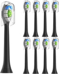 8 Replacement Brush Heads Compatible for Sonic Toothbrush HX6063 with Hygiene caps Suitable for Electric toothbrushes3(Black B)