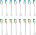 Replacement Toothbrush HeadsCompatible for nandme nx8000 Soft Bristle Tooth Brush Head（16PCS）(16pcs White)