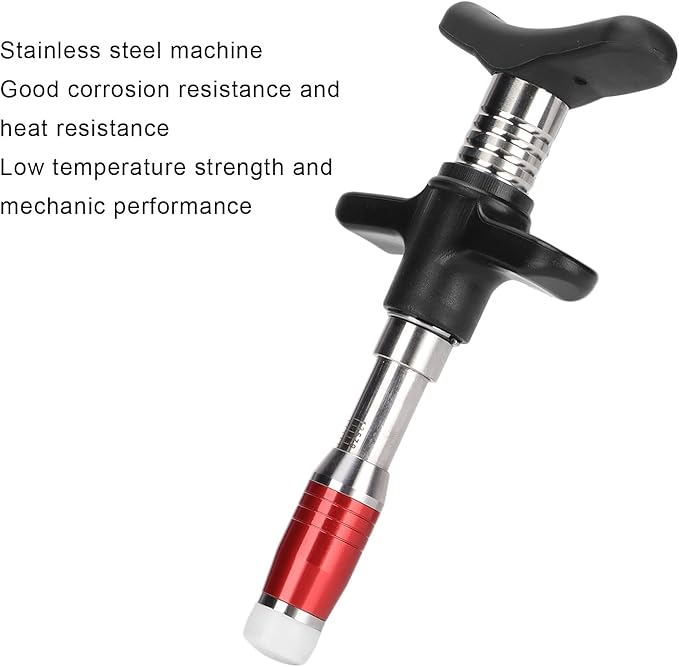 ZJchao Chiropractic Adjustment Tool 10 Levels Manual Single Head Spinal Massager Hand Back Massage Tool Gun Device Portable Chiropractic Adjustment Tool (Red)