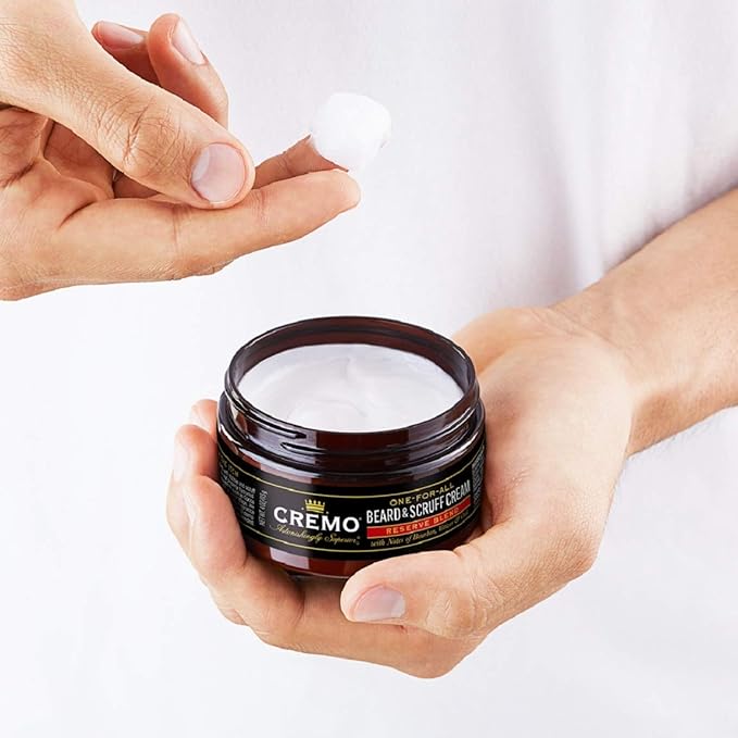 Cremo Beard &amp Scruff Cream Distiller's Blend (Reserve Collection) 4 oz - Soothe Beard Itch Condition and Offer Light-Hold Styling for Stubble and Scruff (Product Packaging May Vary) 0 fluid oun