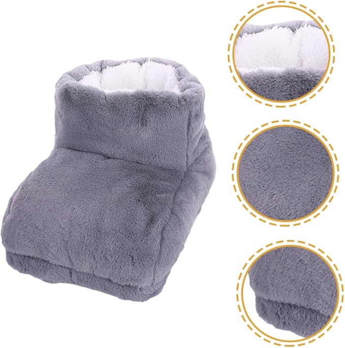 Baluue 3pcs Electric Heated Shoes for Warmth Foot Warmer USB Charging Portable Heated Boots for Use Cozy High-top Design for Comfortable