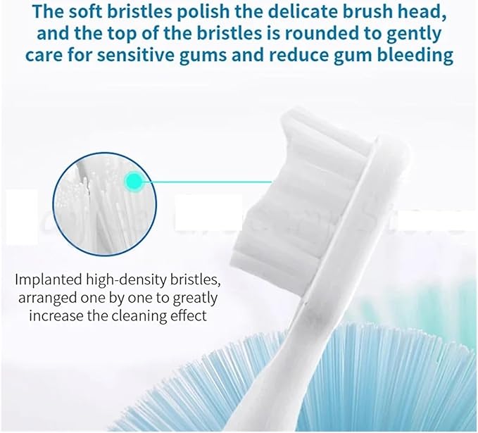 12/18PCS Replacement Brush Heads Compatible with T100 / MES603 Smart Electric Toothbrush Cleaning Whitening(12PCS)