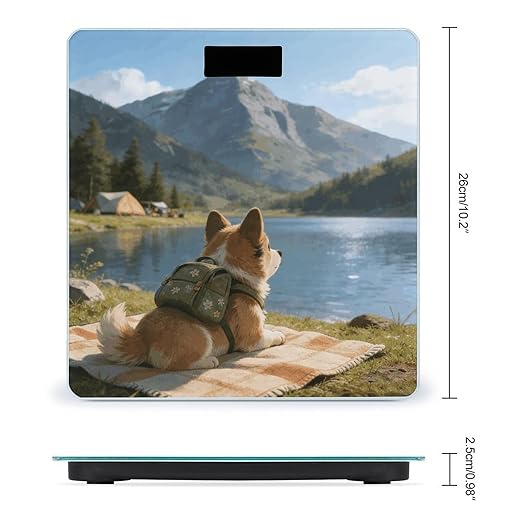 Camping Journal Weight ScaleClear LED Display Bathroom Digital Weighing ScaleTempered Glass Digital Bathroom Scale for Body Weight Capacity Up to 400 Lbs