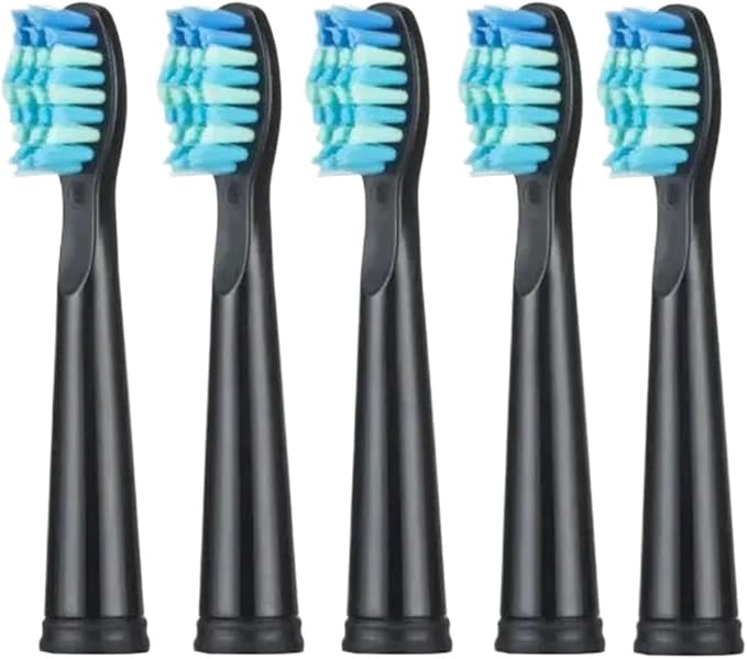 20pcs Toothbrush HeadCompatible for Seago SG610 SG908 SG917 910 507 515 949 958 Replacement Tooth Brush(Black)