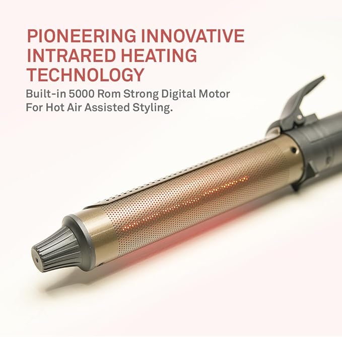 Caliber Lumina Heat Professional Infrared Curling Iron with Digital Temperature Control 3 Sizes (1-1/4 (32mm))