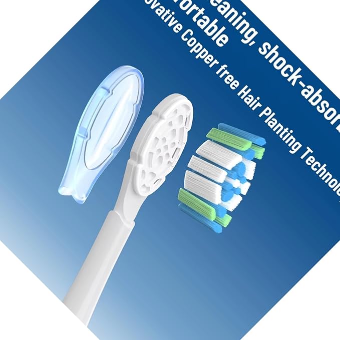 Compatible for 610/609 Type Electric Toothbrush Head(Blue)