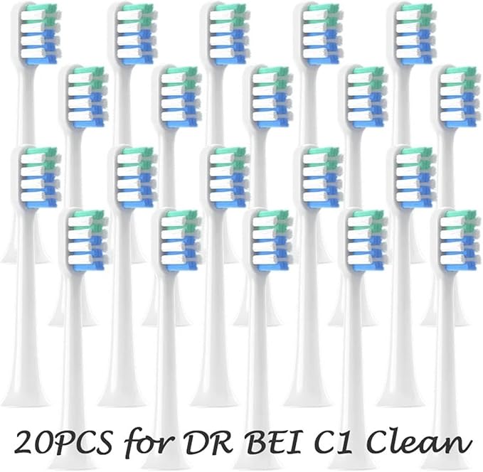 20/50PCS Compatible for Replacement C1 Sensitive Clean Whitening Brush Soft Bristle Sonic Electric Toothbrush Nozzles(20Sensitive)