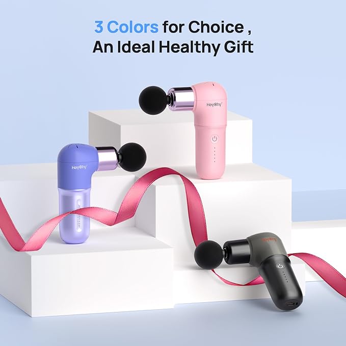 Super Mini Massage Gun Deep Tissues Percussion Muscle Massager Compact Sports Travel Massage Gun Portable Massager Gun for her him Black