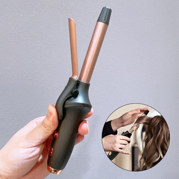 Cordless Curling Iron Rechargeable USB Rechargeable 4000 mAh Cordless Hair Curler 356°F Mini Travel Curling Iron 3 Temp Setting Travel Portable 2 in 1 Hair Straightener and Curler