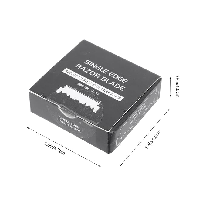 NOLITOY 400pcs Single Face Razor Blades for Men Stainless Steel Shaving Blades Precision Barber Cutter for Smooth Shaving and Grooming for Hairdressing and Eyebrow Trimming