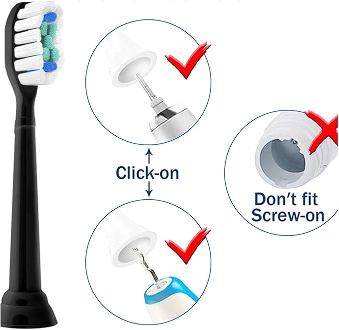 Suitable Compatible for Cleaning The Brush Heads of Electric Toothbrushes with Models 4100 5300 and 650(Black-12 Pcs)
